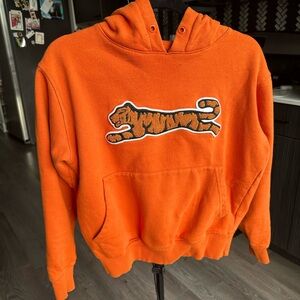 Le Tigre Orange Sweater with Tiger Graphic